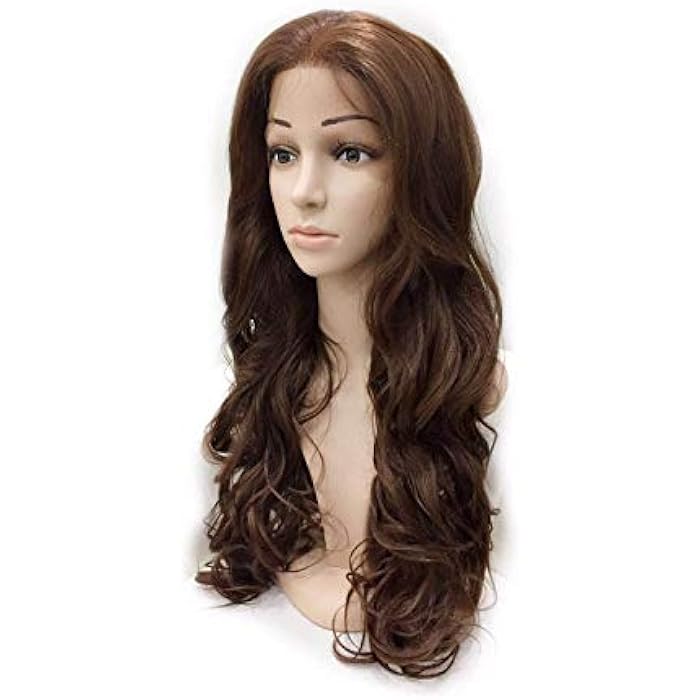 DILLARDS Fashion Lace Front Long Curly High Heat Wig For Women-Brown - Image 3